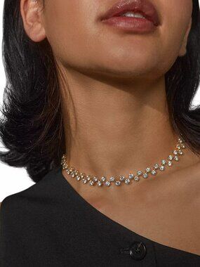 US$285 Nadri Halle CZ Adjustable Choker 18K gold plated